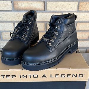 Harley Davidson black leather boots size 10